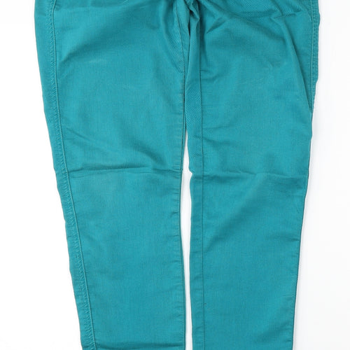 Yes Yes Womens Blue  Cotton Skinny Jeans Size 10 L32 in Regular Button