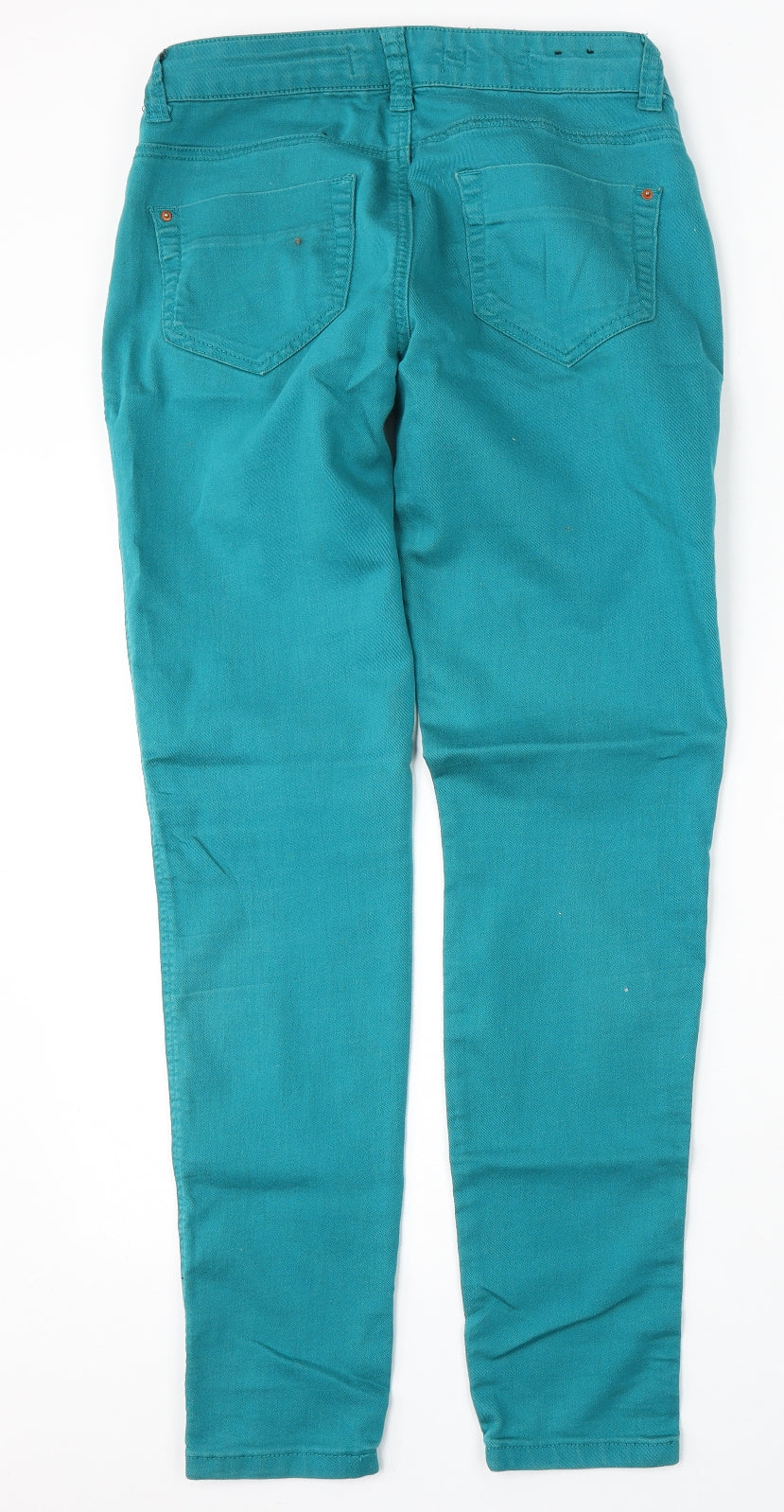Yes Yes Womens Blue  Cotton Skinny Jeans Size 10 L32 in Regular Button