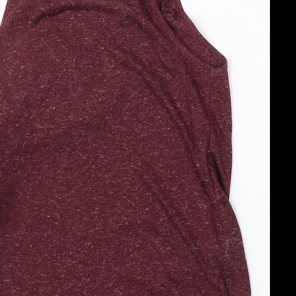 Atmosphere Womens Purple  Polyester Basic Tank Size 6 Round Neck