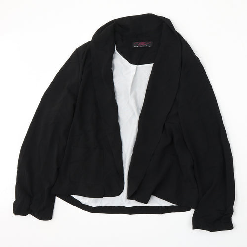 New Look Womens Black  Polyester Jacket Blazer Size 14