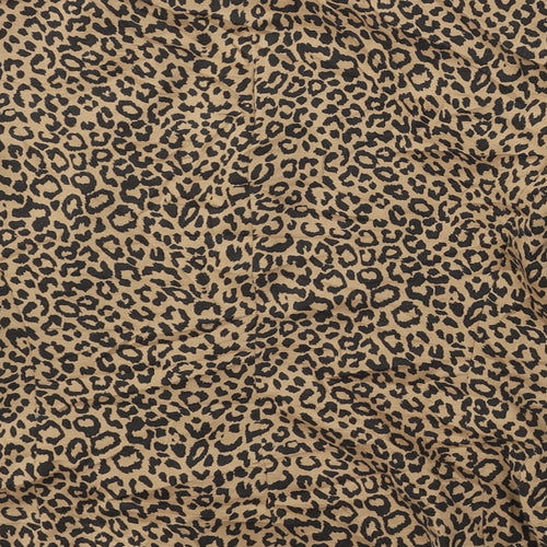 Internacionale Womens Brown Animal Print Polyester Jacket Suit Size 12