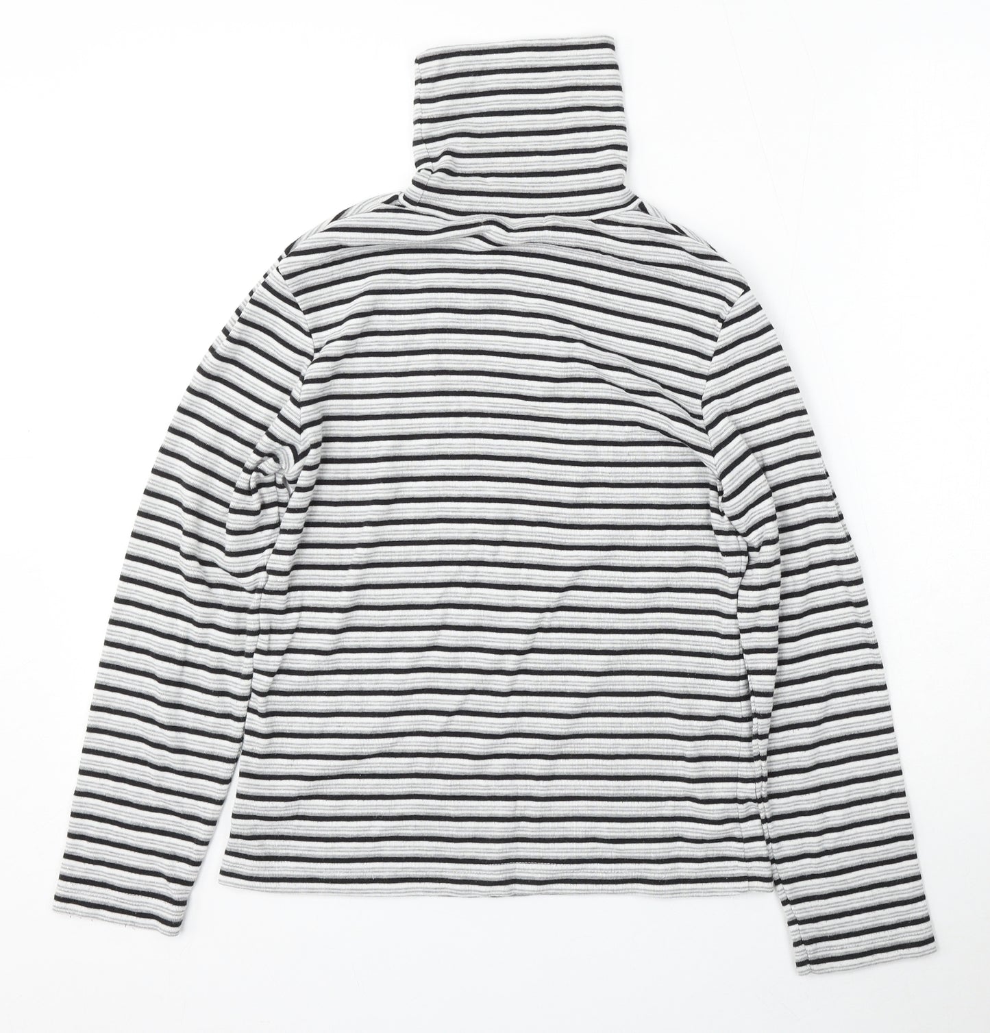 Poppy Womens Multicoloured Mock Neck Striped Polyester Pullover Jumper Size 12