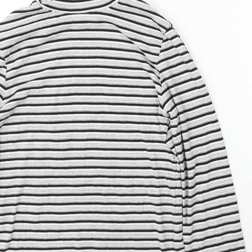 Poppy Womens Multicoloured Mock Neck Striped Polyester Pullover Jumper Size 12