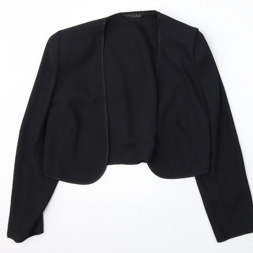 Richards Womens Black  Polyester Jacket Blazer Size 14