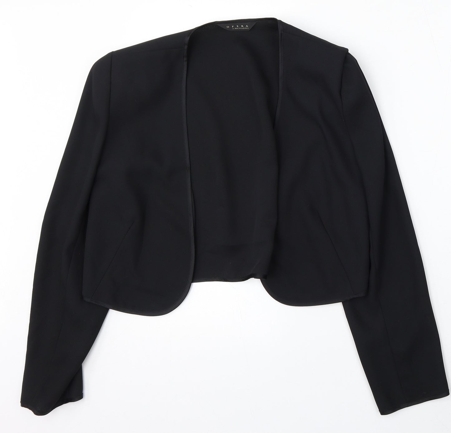 Richards Womens Black  Polyester Jacket Blazer Size 14