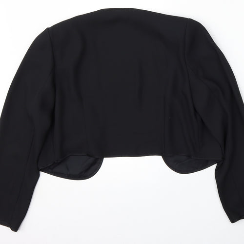 Richards Womens Black  Polyester Jacket Blazer Size 14