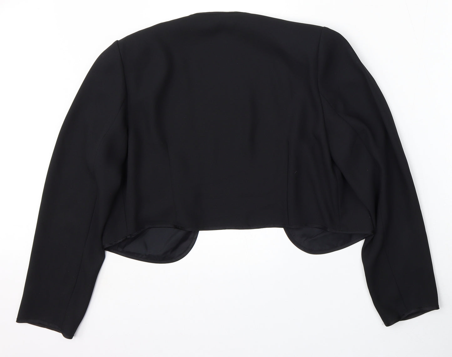 Richards Womens Black  Polyester Jacket Blazer Size 14
