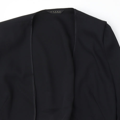 Richards Womens Black  Polyester Jacket Blazer Size 14