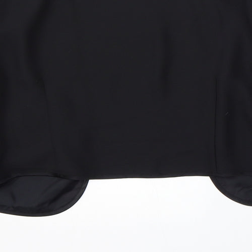 Richards Womens Black  Polyester Jacket Blazer Size 14