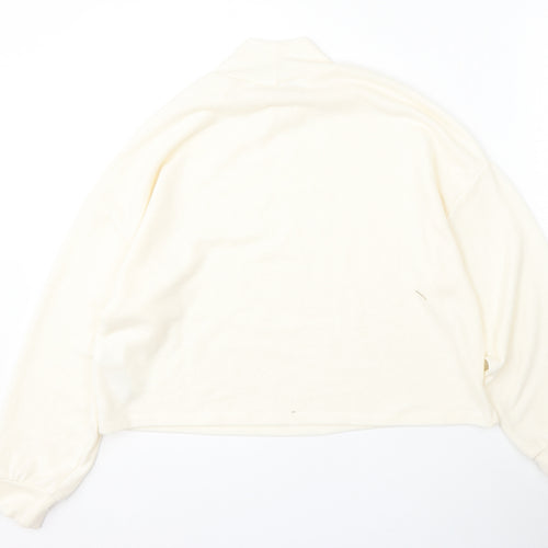 New Look Womens Beige Mock Neck  Polyester Pullover Jumper Size S