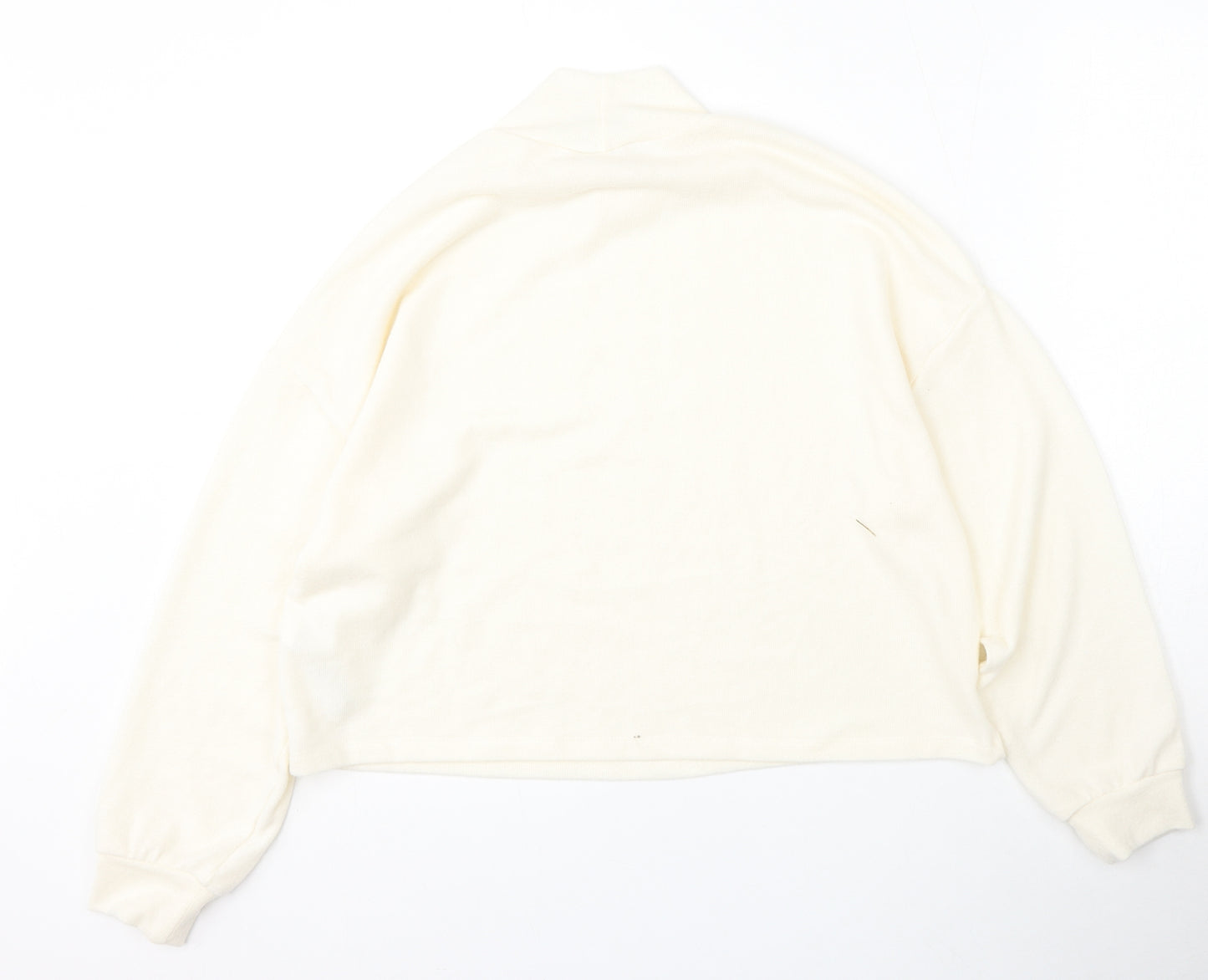 New Look Womens Beige Mock Neck  Polyester Pullover Jumper Size S