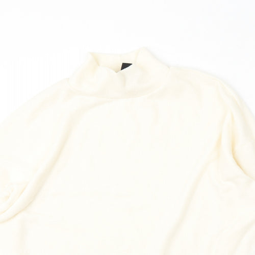 New Look Womens Beige Mock Neck  Polyester Pullover Jumper Size S