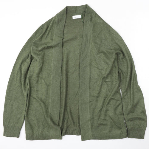 Matalan Womens Green V-Neck  Acrylic Cardigan Jumper Size 14