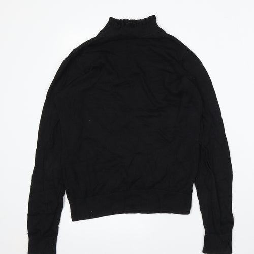 Dorothy Perkins Womens Black Round Neck  Cotton Pullover Jumper Size 8
