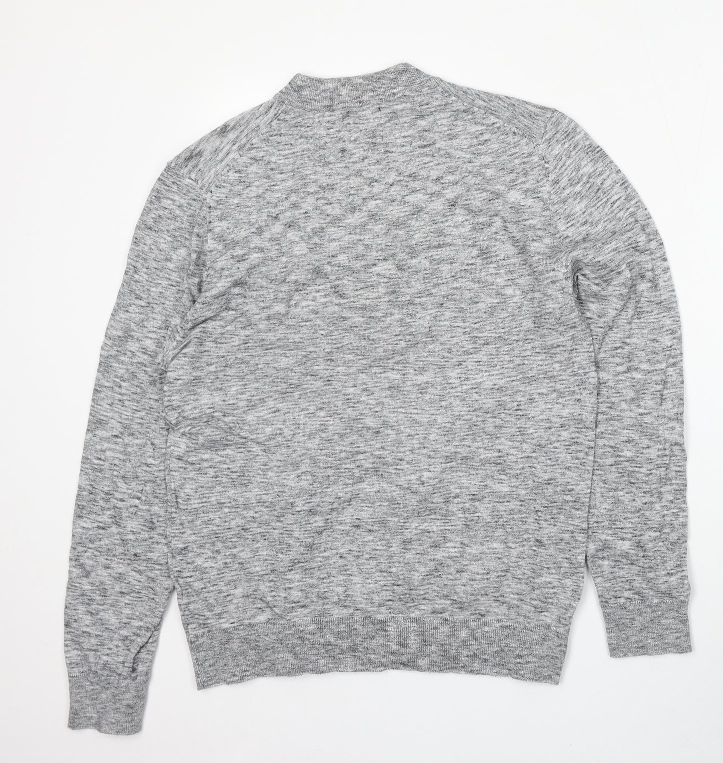 Burton Mens Grey Mock Neck  Polyester Pullover Jumper Size M