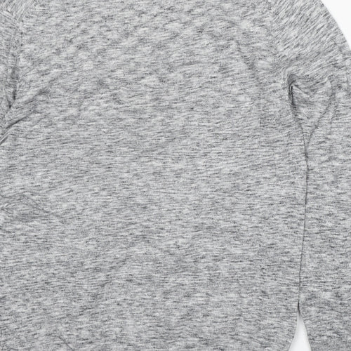 Burton Mens Grey Mock Neck  Polyester Pullover Jumper Size M