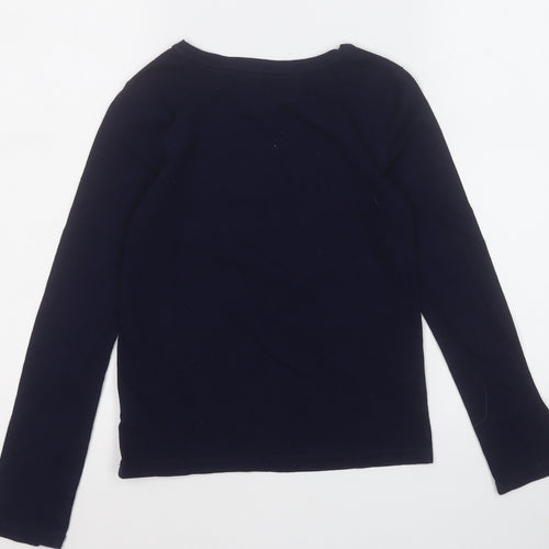 Gap Girls Blue  Cotton Basic T-Shirt Size M Round Neck