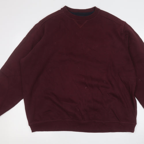JAMES PRINGLE  Mens Red  Cotton Pullover Sweatshirt Size XL