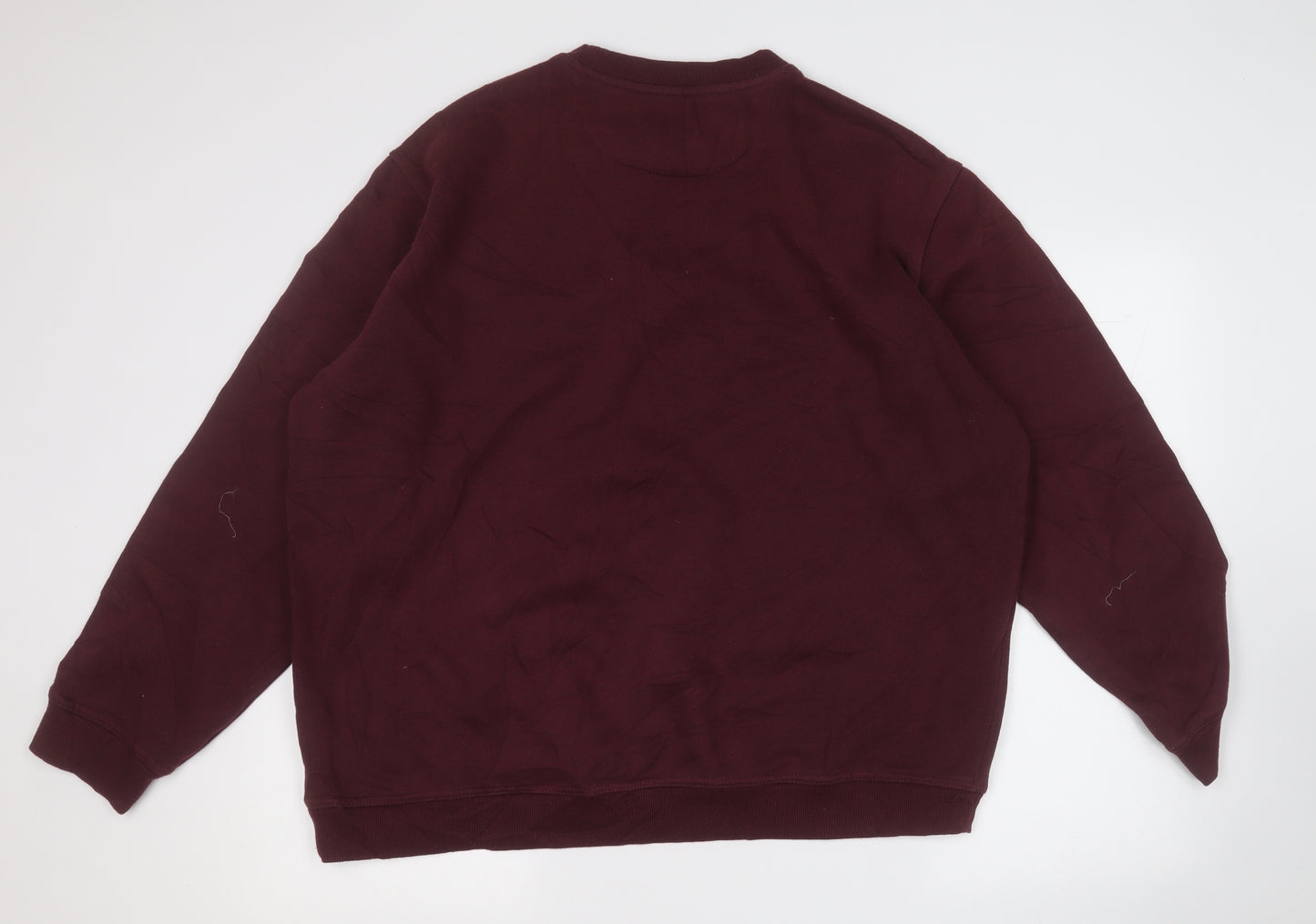 JAMES PRINGLE  Mens Red  Cotton Pullover Sweatshirt Size XL