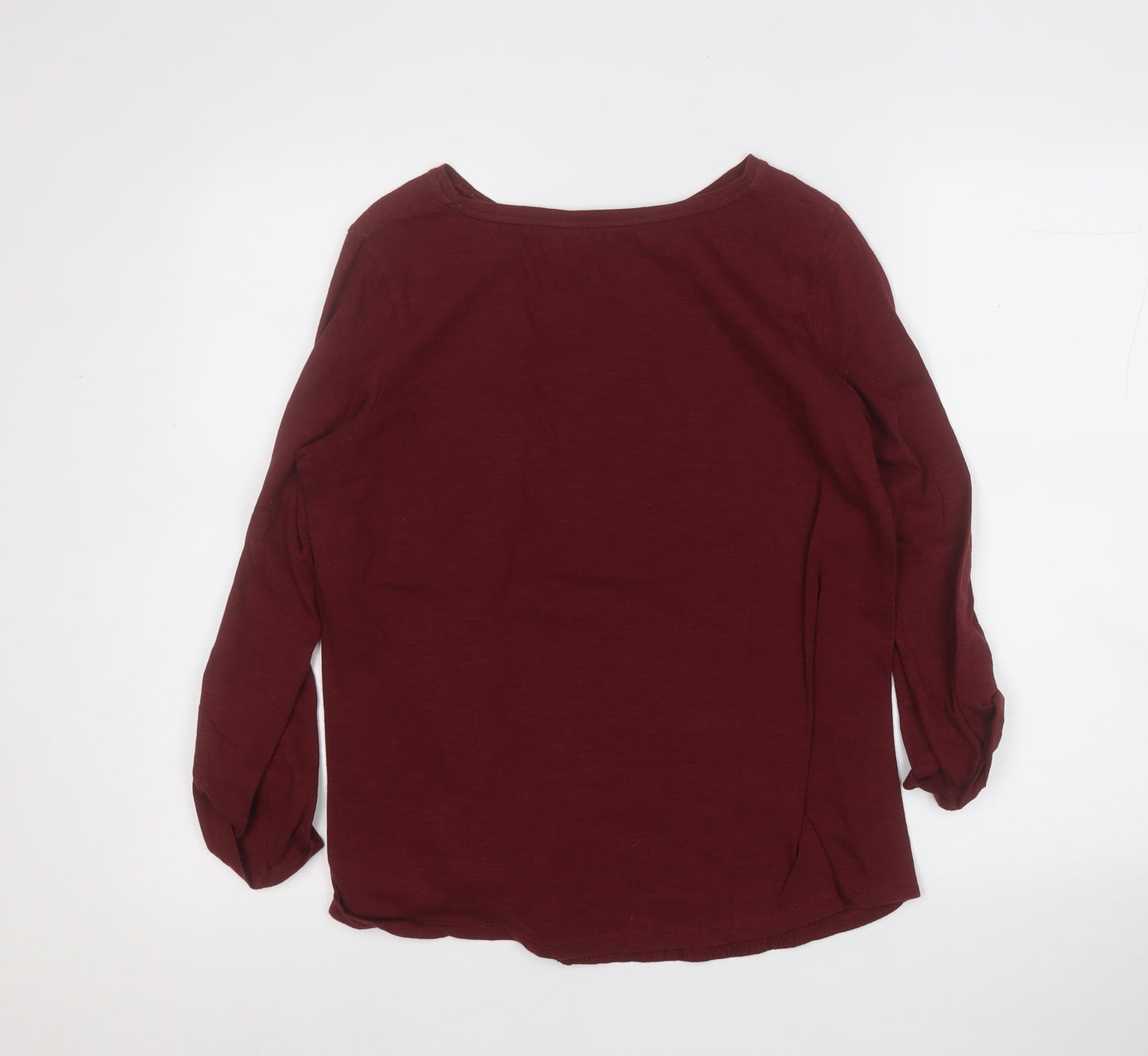 Dunnes Stores Womens Red Round Neck  Cotton Pullover Jumper Size 12