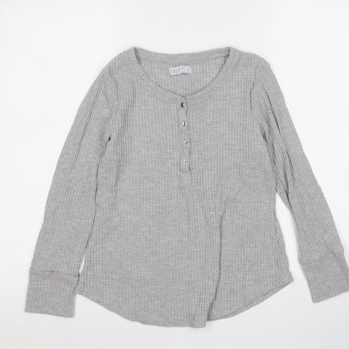 Papaya Womens Grey Round Neck  Polyester Pullover Jumper Size 10