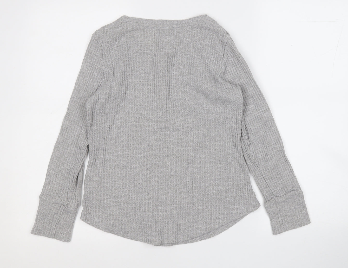 Papaya Womens Grey Round Neck  Polyester Pullover Jumper Size 10
