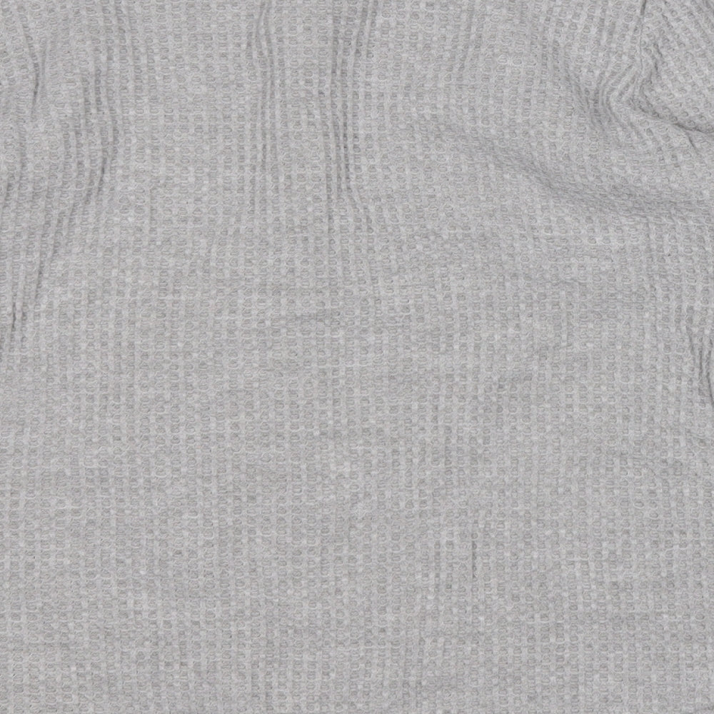 Papaya Womens Grey Round Neck  Polyester Pullover Jumper Size 10