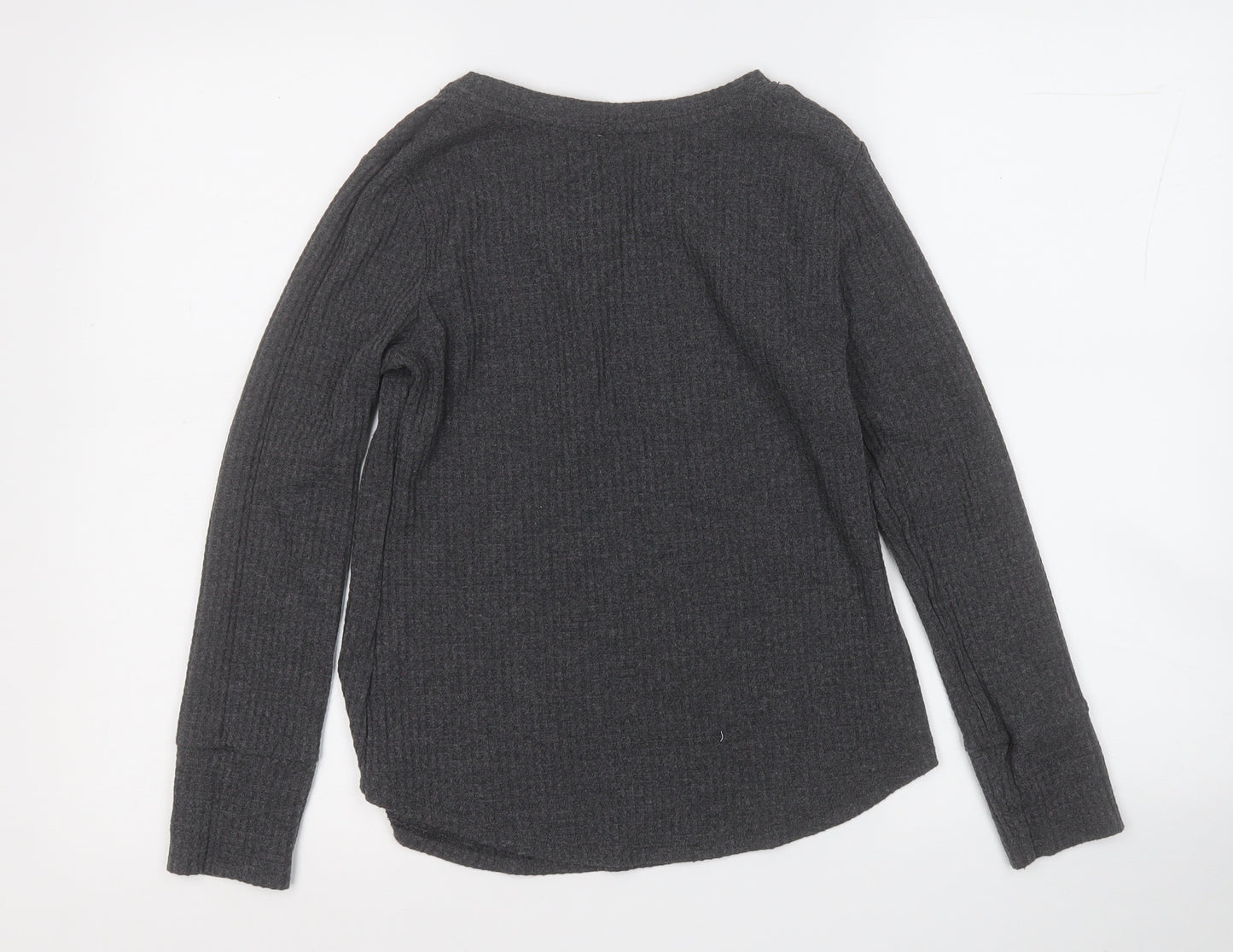 Papaya Womens Grey Round Neck  Polyester Pullover Jumper Size 10