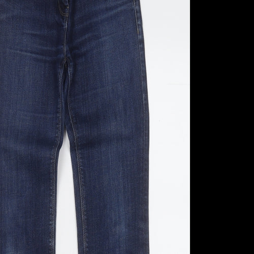 John Rocha Womens Blue  Cotton Boyfriend Jeans Size 10 L29 in Regular