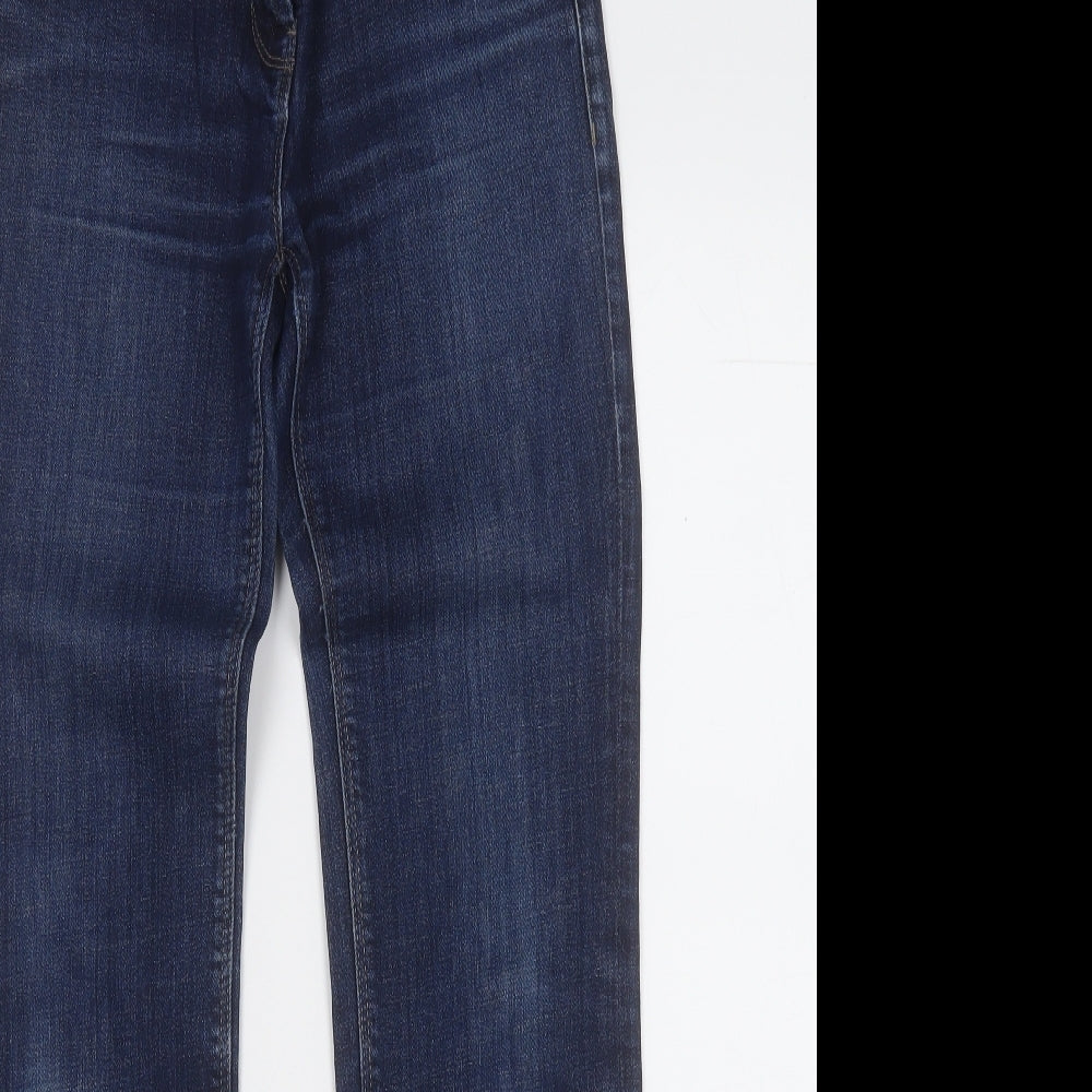 John Rocha Womens Blue  Cotton Boyfriend Jeans Size 10 L29 in Regular