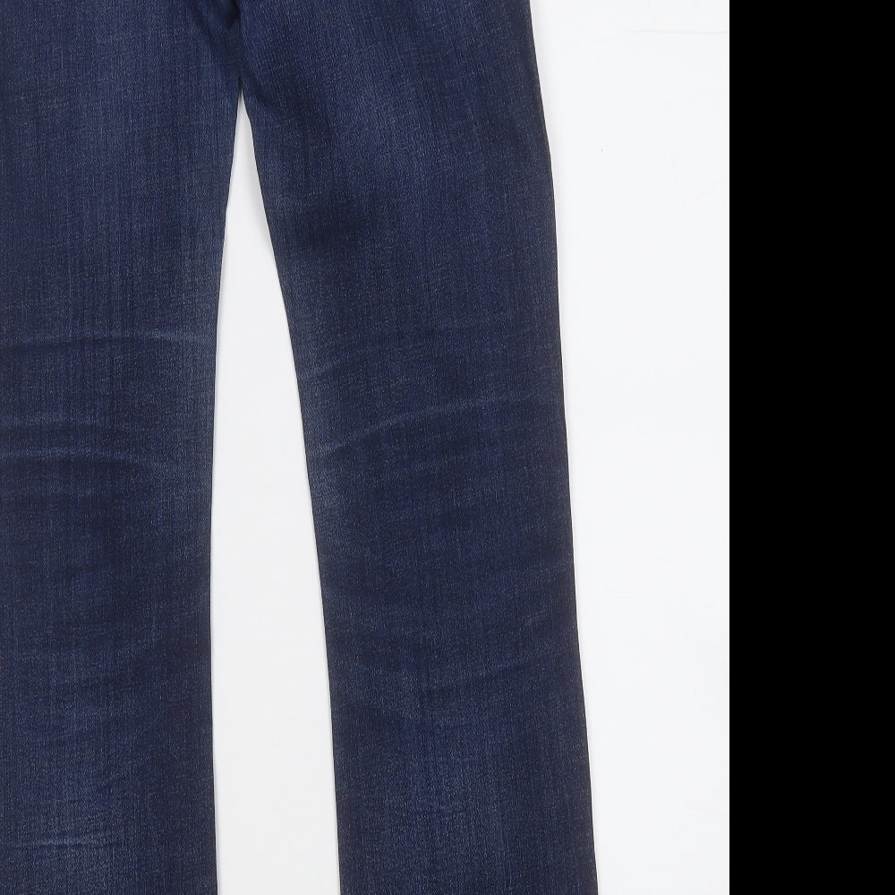 John Rocha Womens Blue  Cotton Boyfriend Jeans Size 10 L29 in Regular