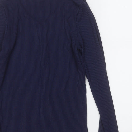 Papaya Womens Blue Round Neck  Polyester Pullover Jumper Size 10