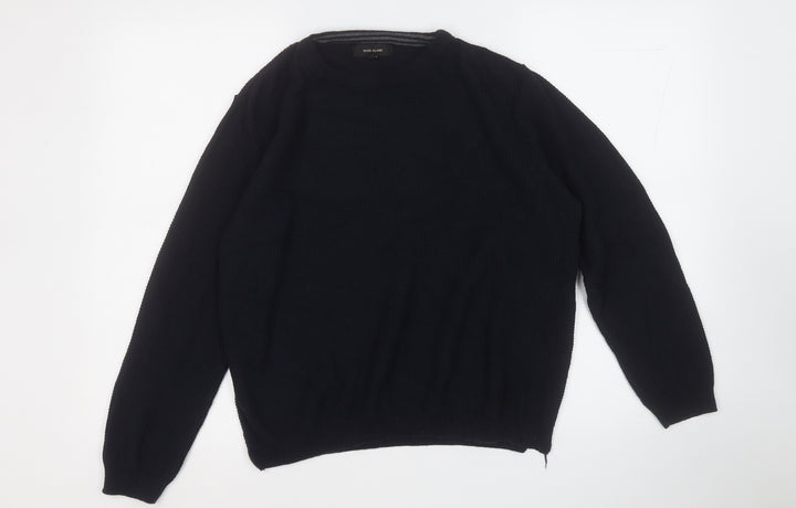 River Island Womens Blue Round Neck  Acrylic Pullover Jumper Size S