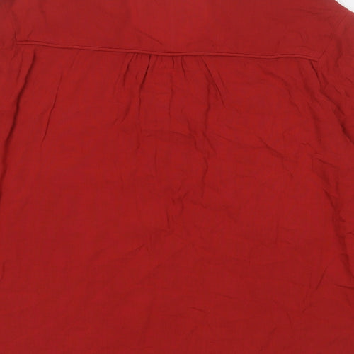 F&F Womens Red Round Neck  Viscose Pullover Jumper Size 10