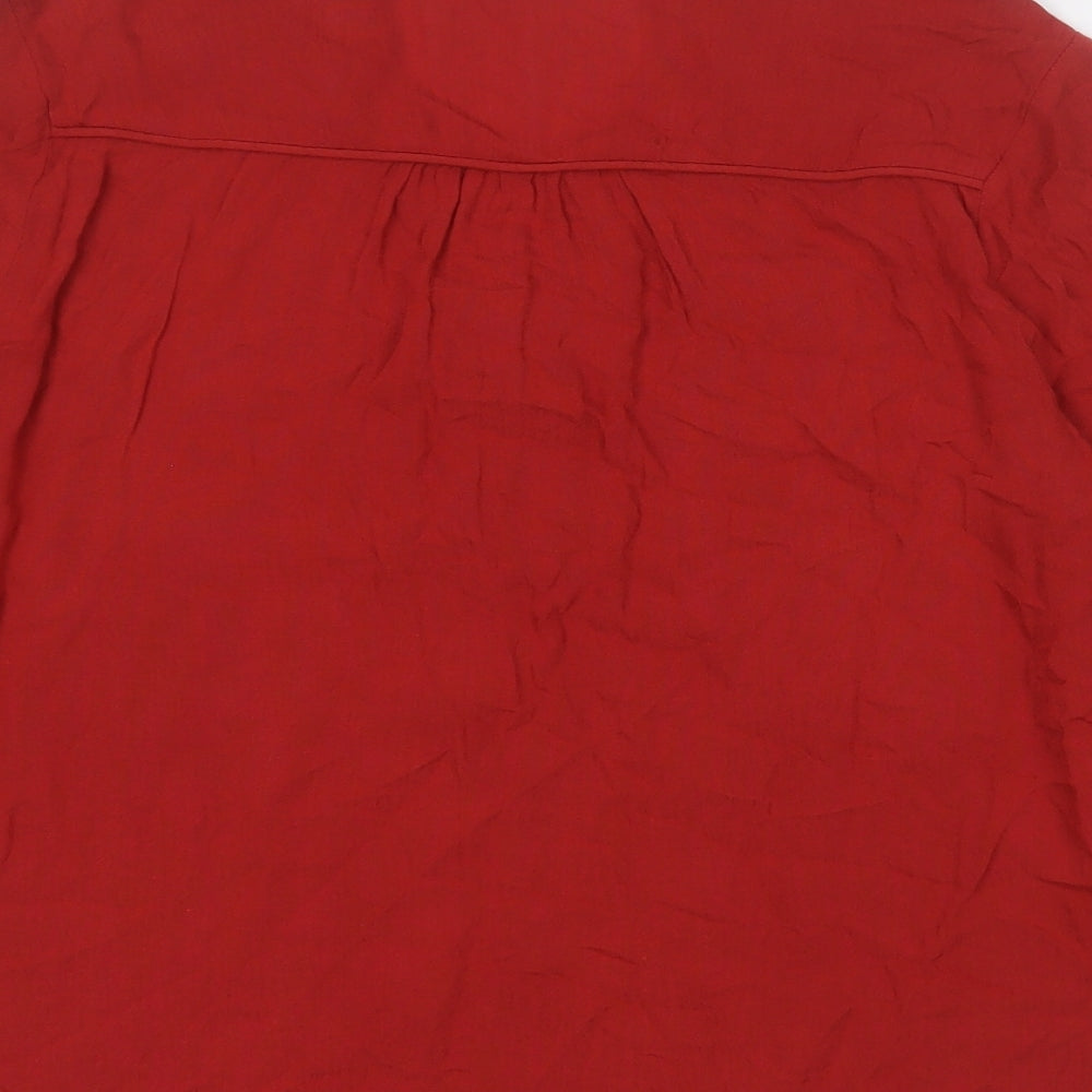F&F Womens Red Round Neck  Viscose Pullover Jumper Size 10