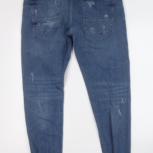 River Island Womens Blue  Cotton Skinny Jeans Size 34 L32 in Regular