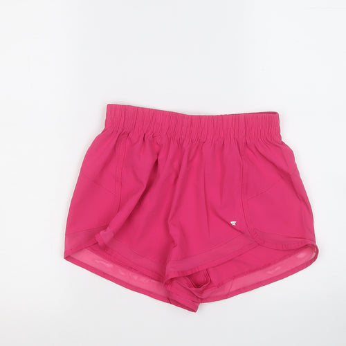 Workout Womens Pink  Polyester Sweat Shorts Size 6  Regular