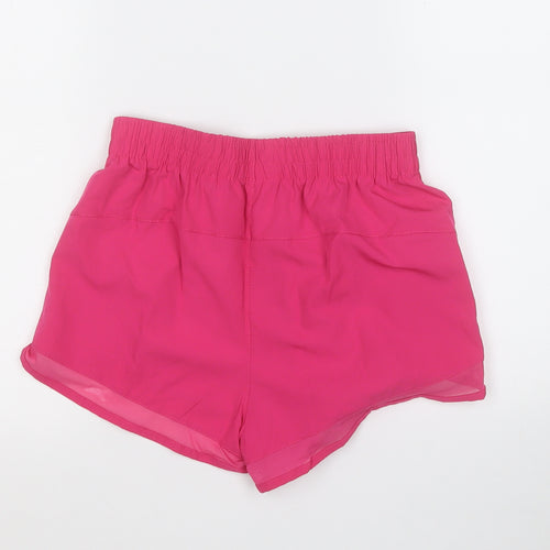 Workout Womens Pink  Polyester Sweat Shorts Size 6  Regular