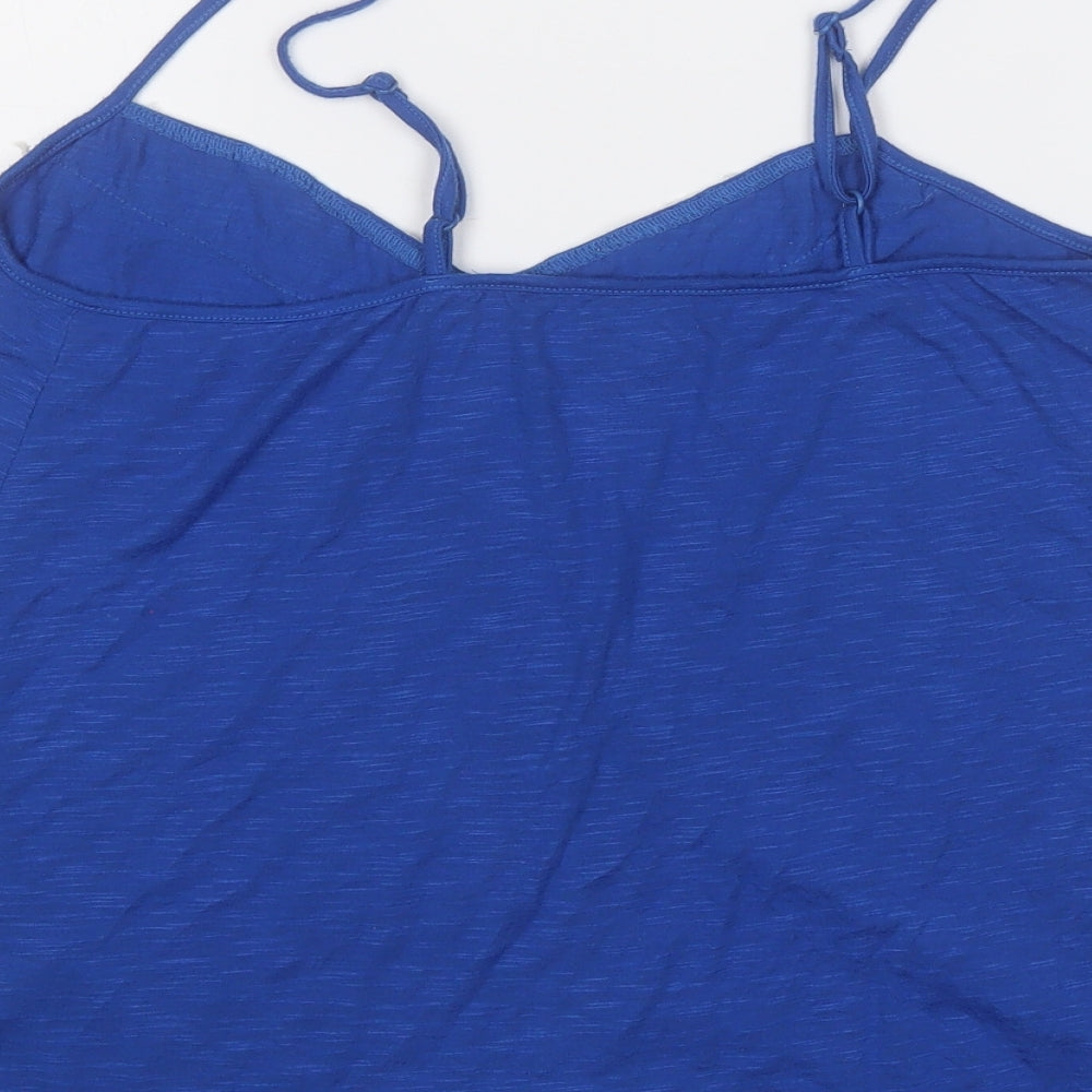 love to lounge  Womens Blue  Polyester Basic Tank Size 10 Round Neck