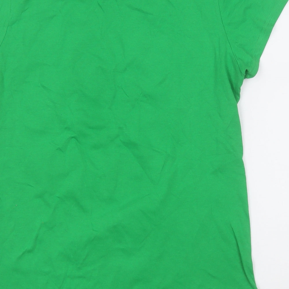 Evie Womens Green  Cotton Basic T-Shirt Size 14 Round Neck - Betty Boop