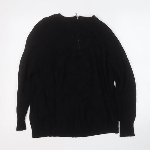 Primark Womens Black Round Neck  Viscose Pullover Jumper Size 12