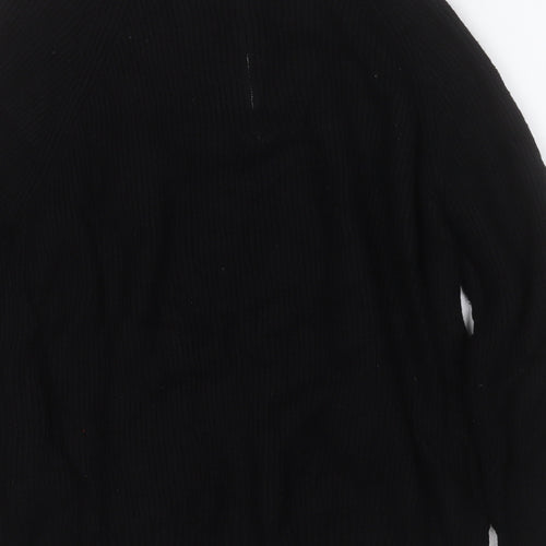 Primark Womens Black Round Neck  Viscose Pullover Jumper Size 12