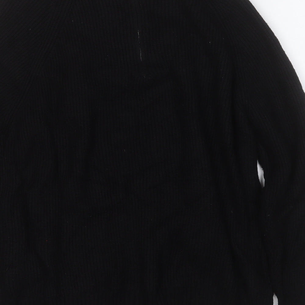 Primark Womens Black Round Neck  Viscose Pullover Jumper Size 12