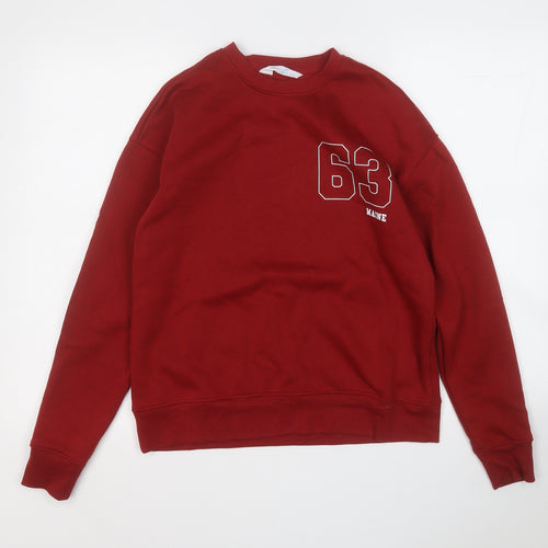 Primark Womens Red  Polyester Pullover Sweatshirt Size 6