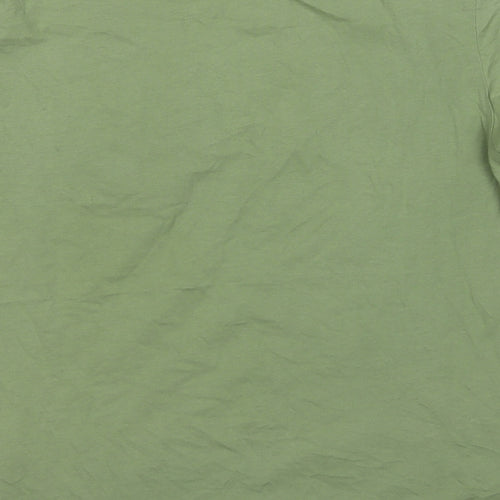SheIn Womens Green  100% Cotton Basic T-Shirt Size L Round Neck