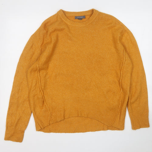 Primark Womens Yellow Round Neck  Acrylic Pullover Jumper Size 12