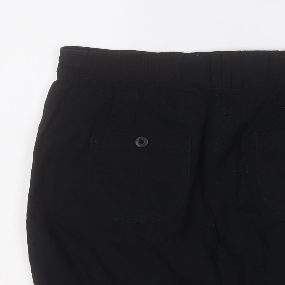 BHS Womens Black  Cotton A-Line Skirt Size 12