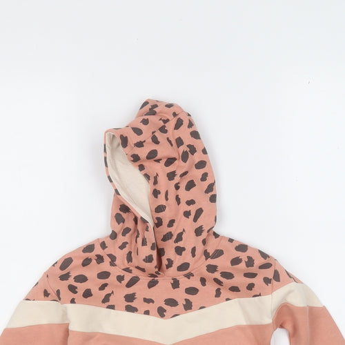 Matalan Girls Orange  Cotton Pullover Hoodie Size 2-3 Years