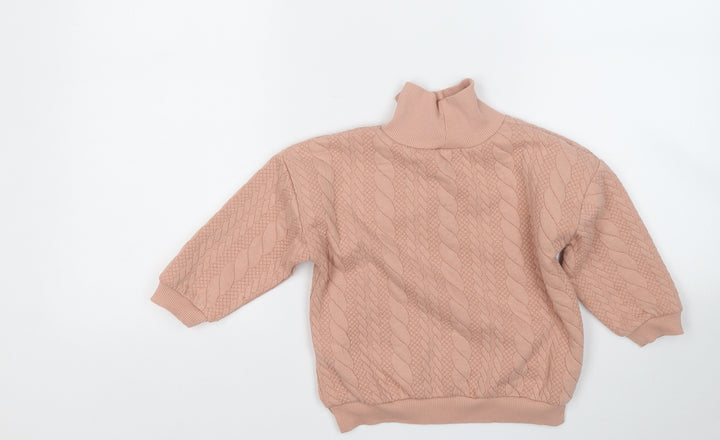 Matalan Girls Orange Polyester Pullover Sweatshirt Size 2-3 Years