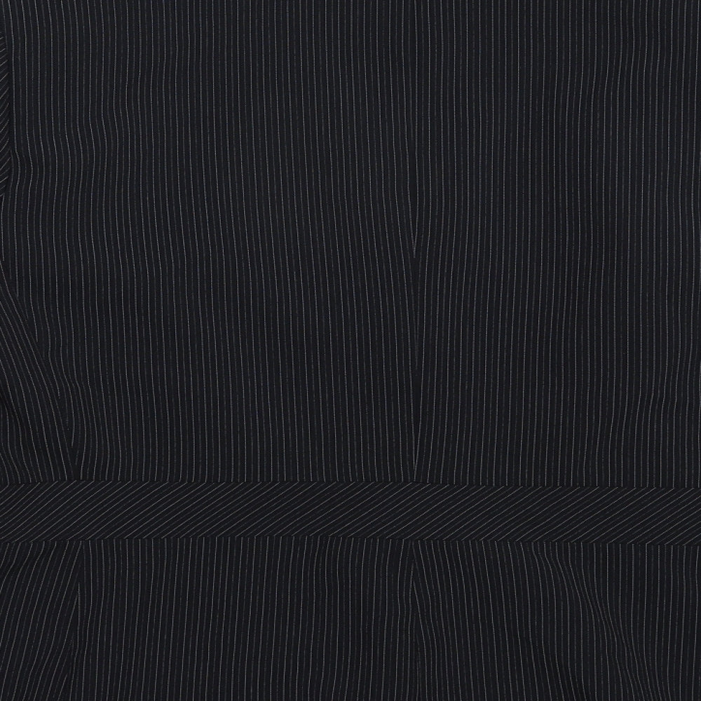 F&F Womens Black Striped  Jacket Blazer Size 18  Button